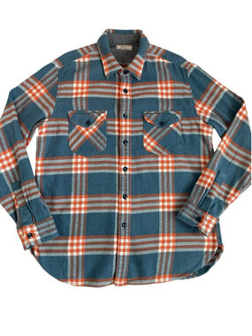 Wallace & Barnes Heavyweight Flannel Shirt Men’s L Vista Plaid